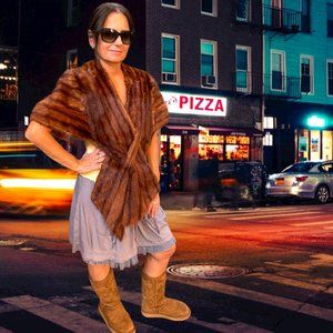 Vintage Lazarus Brown Fur Wraps